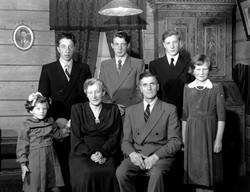Familien Hanem. Torbjørn, Erling, Bård, Torhild, Gjertrud, P