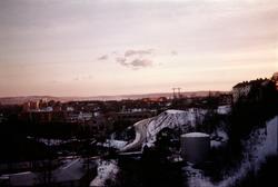 Utsikt fra Nydalsbroen.