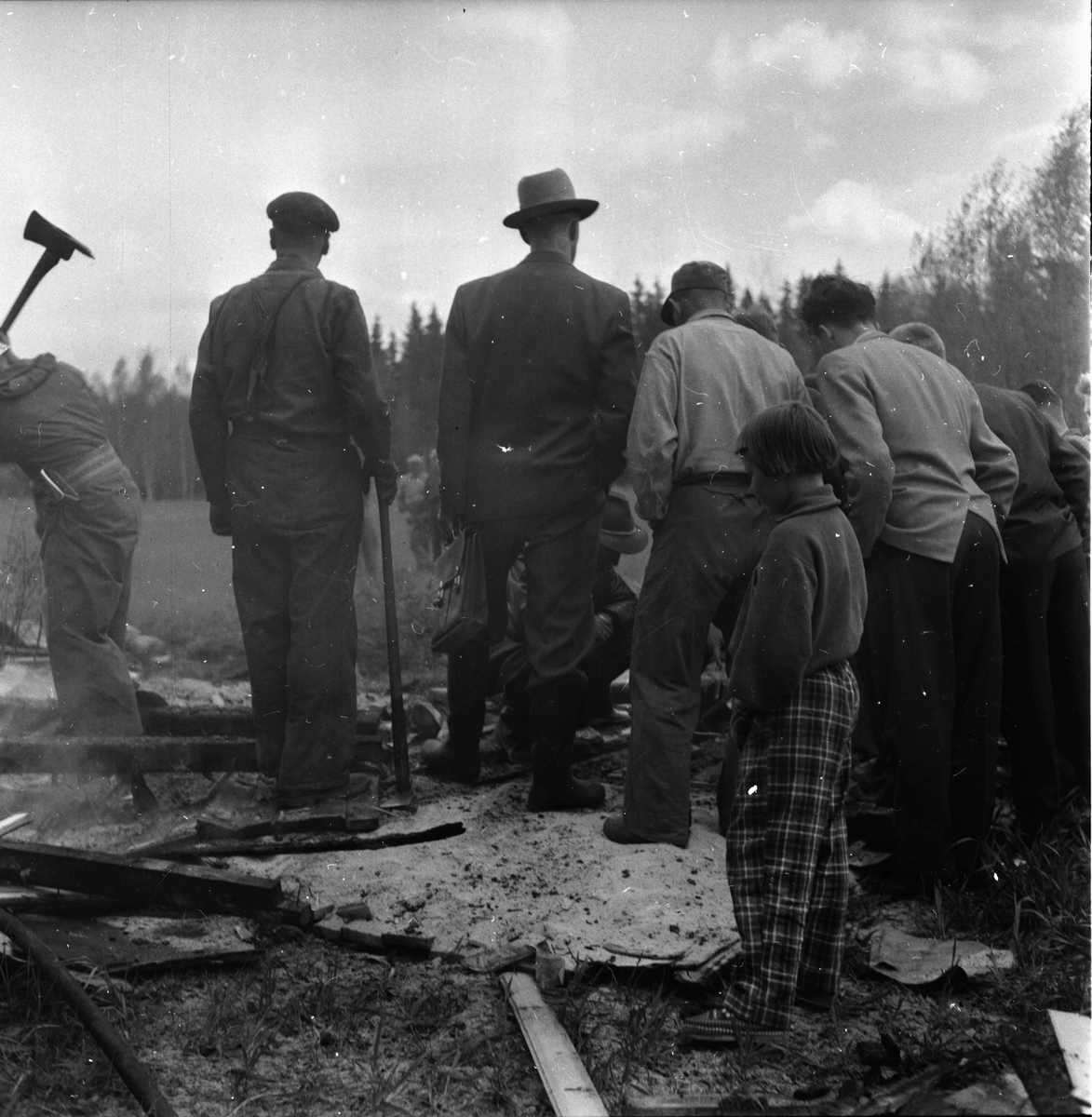 Skogsbrand i Rehn.
Bollnäs 1955
