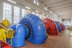 Maskinsal, Bøylefoss kraftstasjon. Aggregat i Bøylefoss kraf