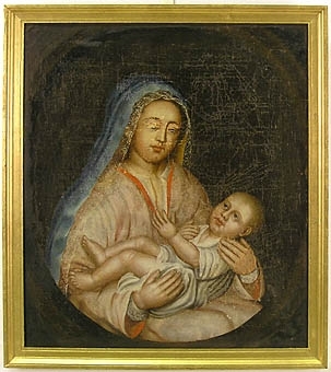 Jungfru Maria och Kristus barnet.