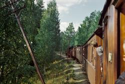 Underveis mellom Kløftefoss og Krøderen med A/L Hølandsbanen