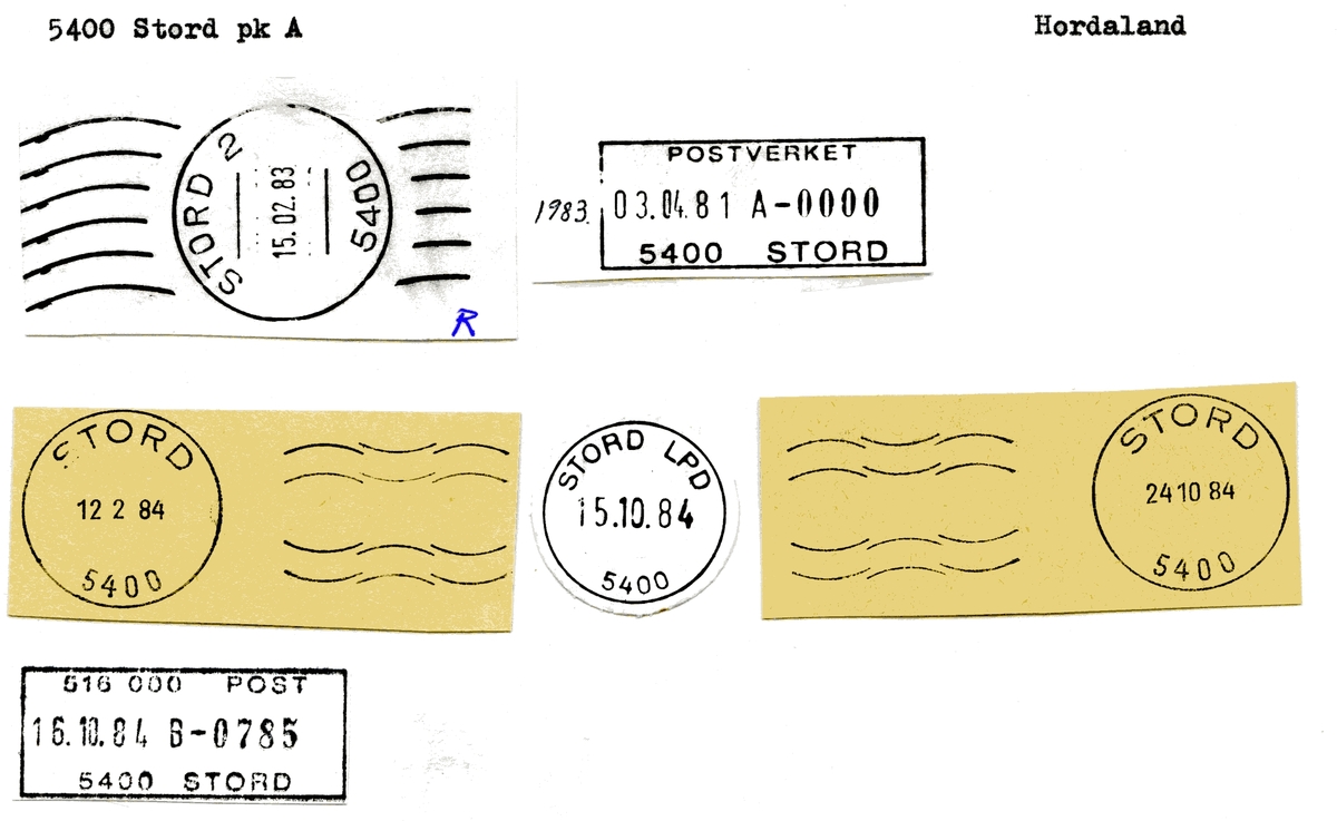 Stempelkatalog 5400 Stord, Stord, Hordaland