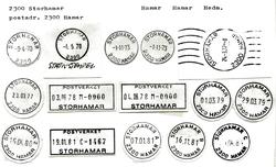 Stempelkatalog 2300 Storhamar, Hamar, Hedmark