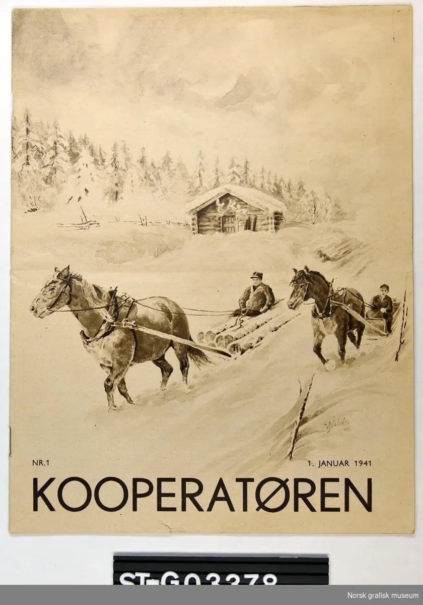 Kooperatøren Nr. 1. 1. januar 1941, 36. årgang.

Kooperatøren var et medlemsblad for Samvirkelagene.