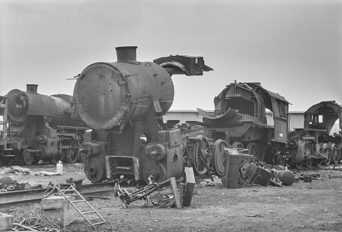 Damplokomotiv type 63a nr. 4834 under opphugging.