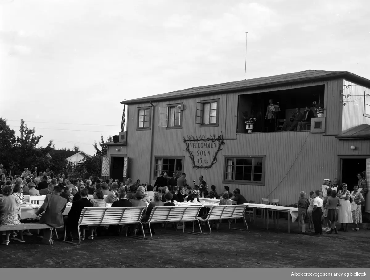 Sogn Kolonihage 45 år. August 1954