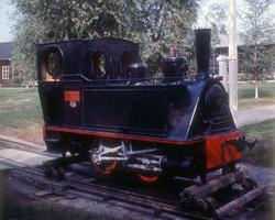 Damplokomotiv "LOKE" fra Sulitjelmabanen på Jernbanemuseet