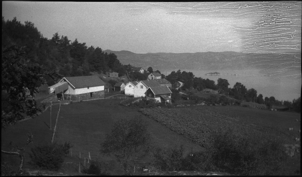 Tur på Halsnøy og Randøy med Lindtner, Arne Johannessen og en gutt til. Det er bilder av bygdene og landskapet, kyr, høns og guttene som går på småveier og sitter i en liten robåt.