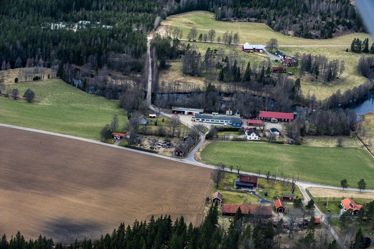 Flygfoto över Hubbestad i Vaggeryds kommun.