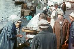 Salg av fisk på Gammel Strand i København