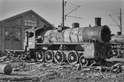 Utrangert damplokomotiv type 26c nr. 379 på Lillestrøm stasj