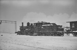 Snøryddingstog på Trondheim stasjon. Sporrenser RS 16374 tre