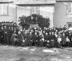 personer, klær, bryllup, brudekjole, gruppebilde