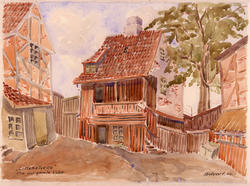 "Lillehelvede" / Fra det gamle Vika [Akvarell]