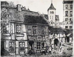 Fra Holmensgate i Vika [radering]