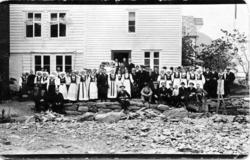 Bryllup, gruppebilete, postkort