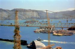 Anleggsområdet til Norwegian Contractors i Jåttåvågen ved St