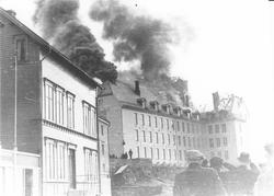 Aspøy skole. Brannen i 1942