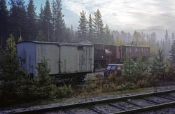 Grustaket på Kløftefoss med Norsk Jernbaneklubbs materiell