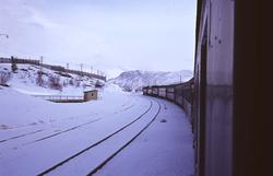 Nordgående nattog 455 på Lønsdal stasjon