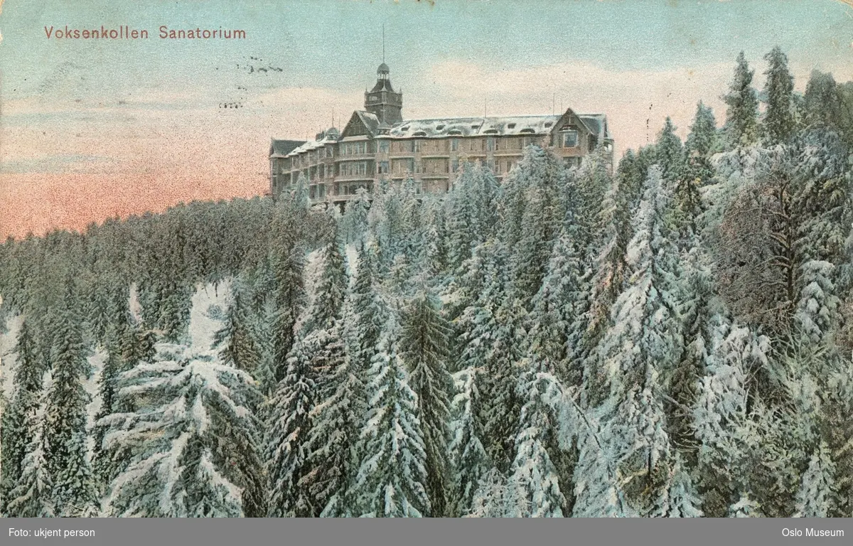 Voksenkollen sanatorium, skog, snø