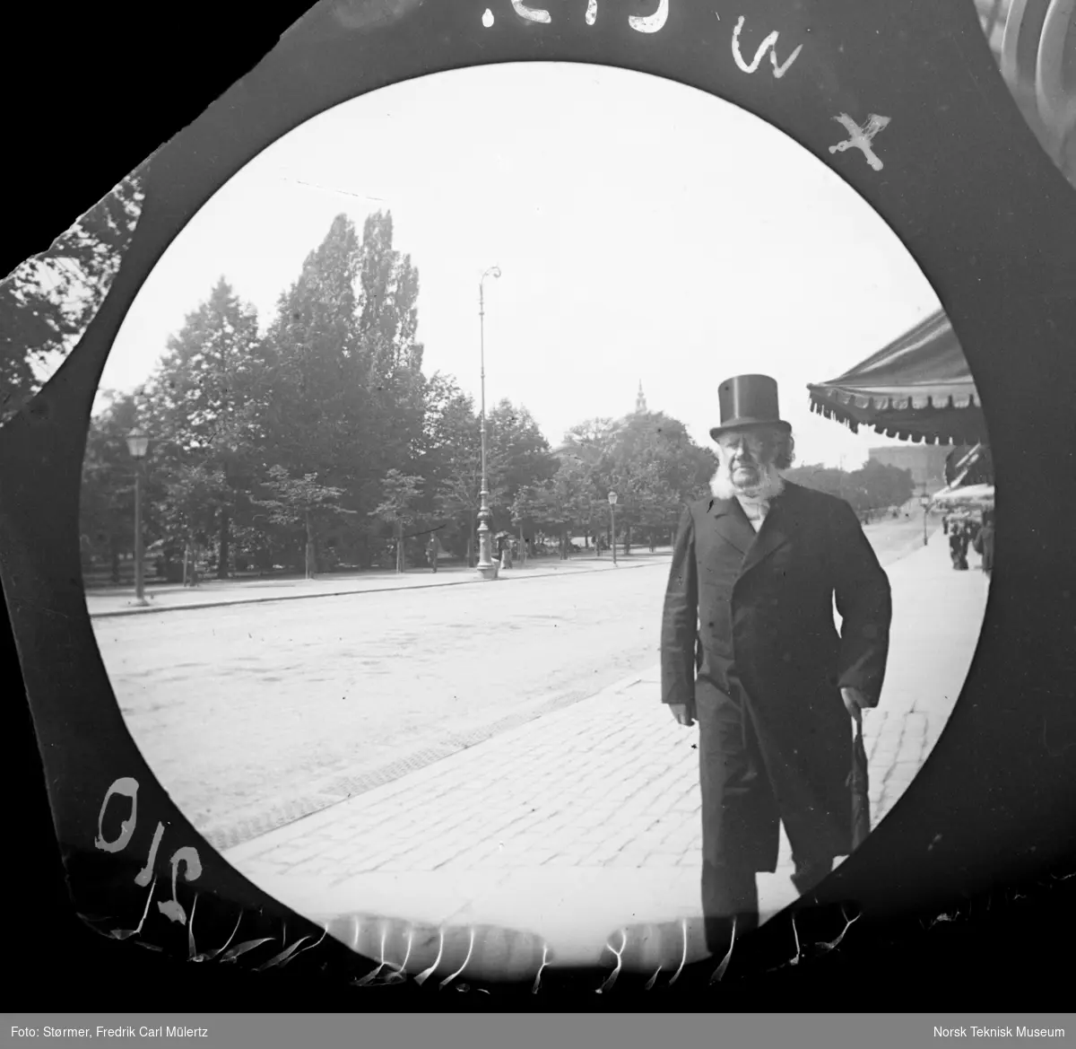Henrik Ibsen fotografert på Karl Johan