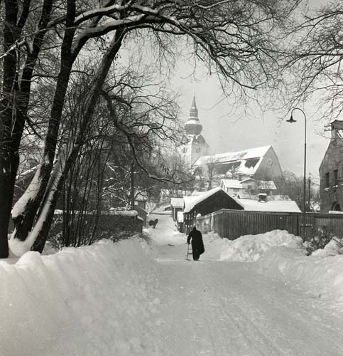 Hudiksvalls kyrka (Jakobs kyrka) 18januari 1950.
