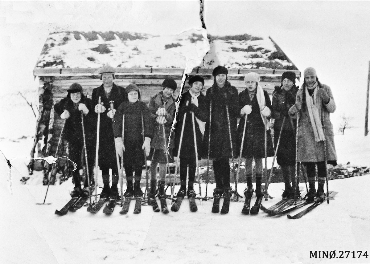 Skitur ved Grimsdalsgruva, 1931, navn i reg. perm
