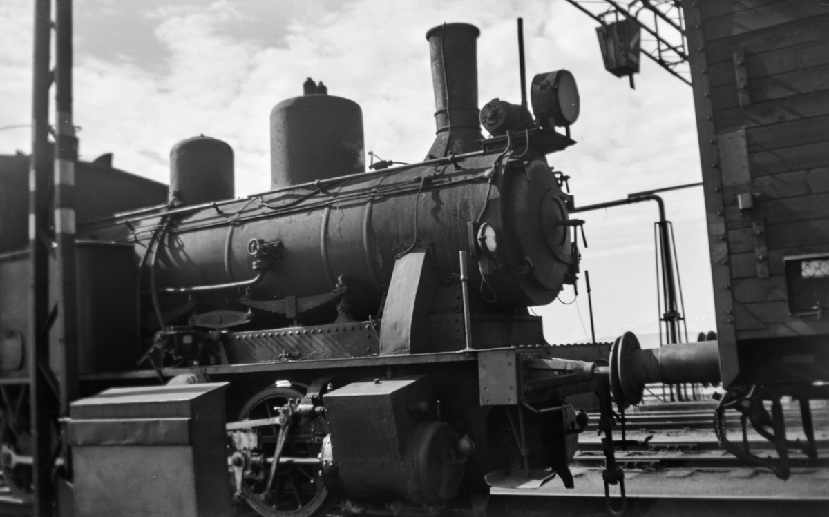 Damplokomotiv type 25a nr. 259 i skiftetjeneste på Trondheim stasjon.