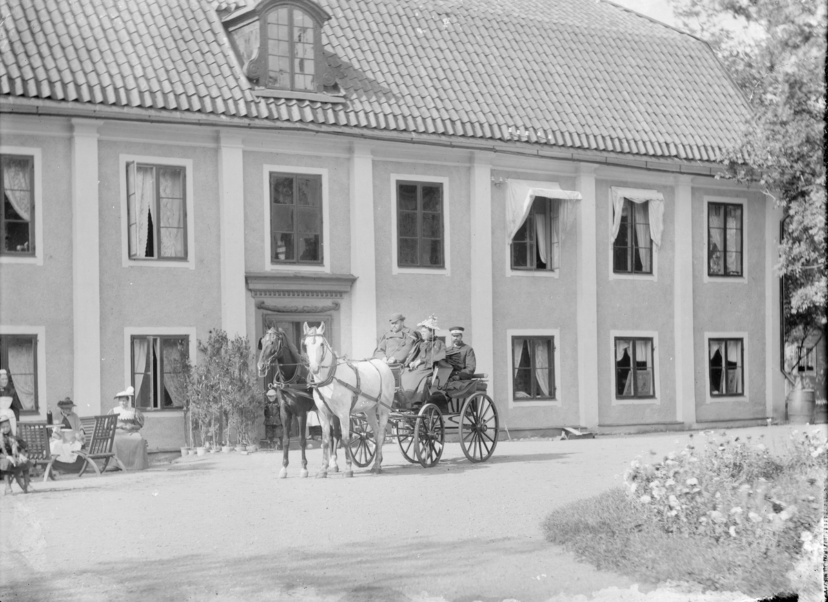 Mangårdsbyggnaden på Hallkveds herrgård, Funbo socken, Uppland 1896