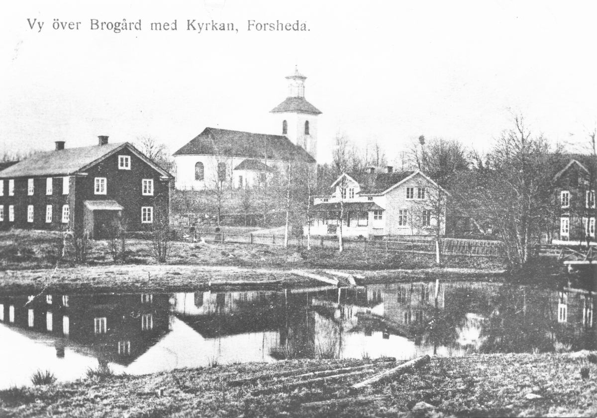 Ett vykort över Brogård i Forsheda socken.