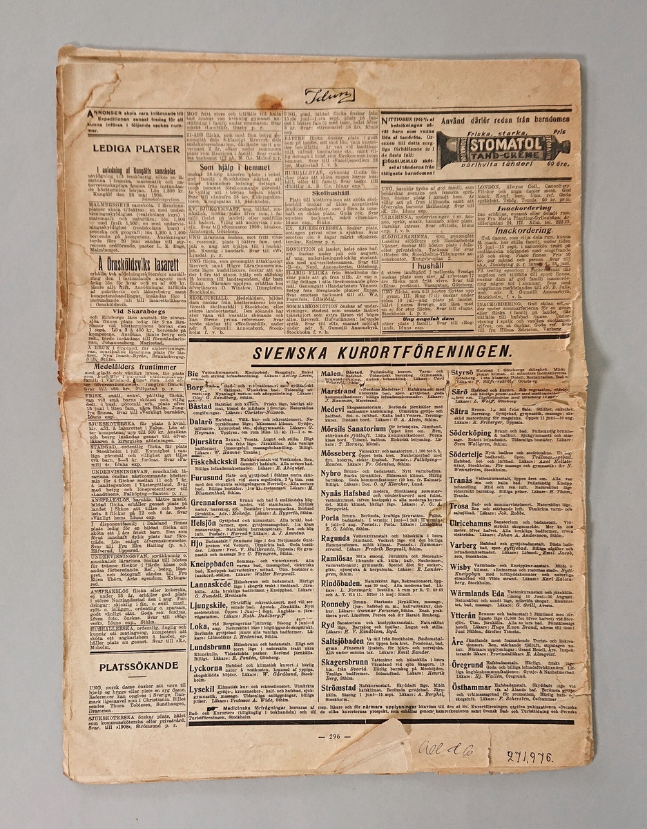 Tidningen Idun 11 juni 1908. Innehåller artiklar, annonser och illustrationer.