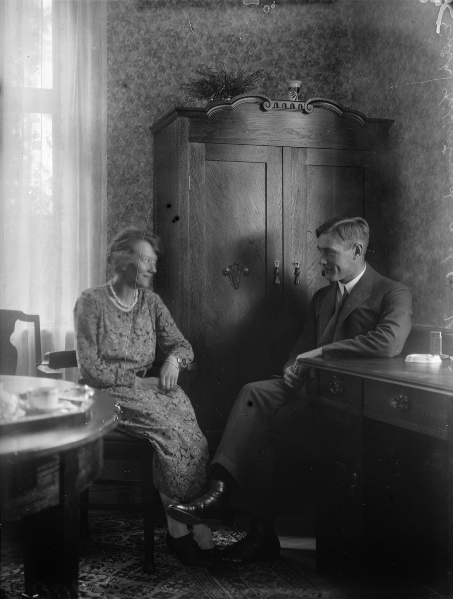 Erik och Karin Liljestrand, Fastbo skola, Altuna socken, Uppland 1925