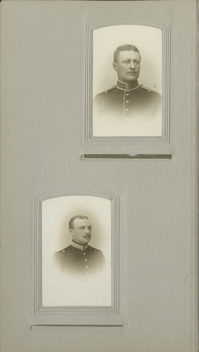Porträtt av Carl Erik Iggberg, löjtnant vid Upplands regemente I 8.

Se även bild AMA.0014352.