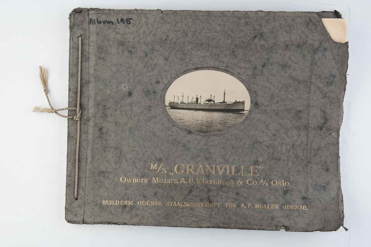 Album med fotografier fra prøveturen med M/S 'Granville'