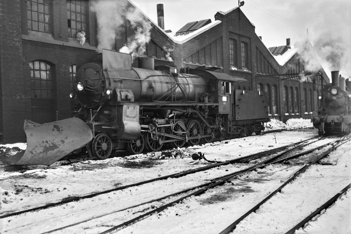 Damplokomotiv type 31b nr. 448 ved Gamlestallen i Lodalen i Oslo.