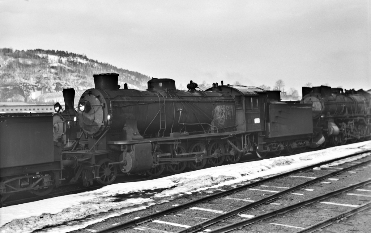 Hensatt damplokomotiv type 39a nr. 169 i Lodalen i Oslo.