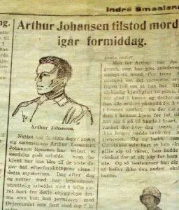 Denne tegningen er kanskje den eneste som finnes av Arthur Johansen