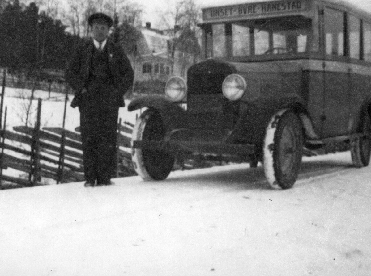Bussruta Unset-Øvre-Hanestad, 1930. 