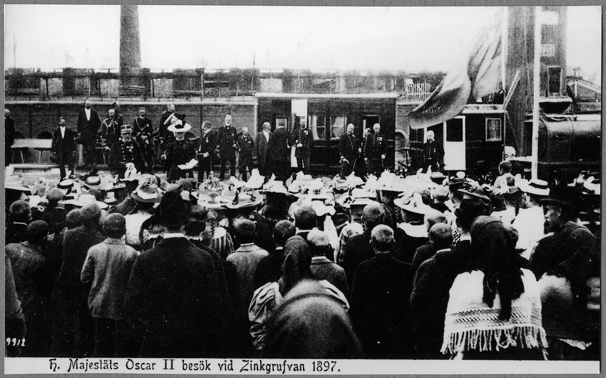 Oscar II:s besök vid Zinkgrufvan 1897.