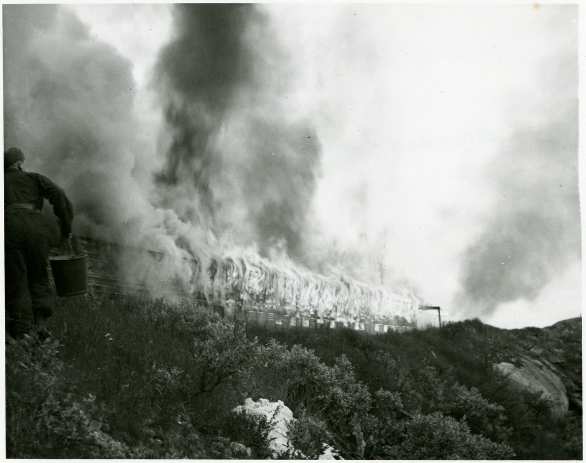 Branden i snögalleriet (godståg) vid Riksgränsen 1941