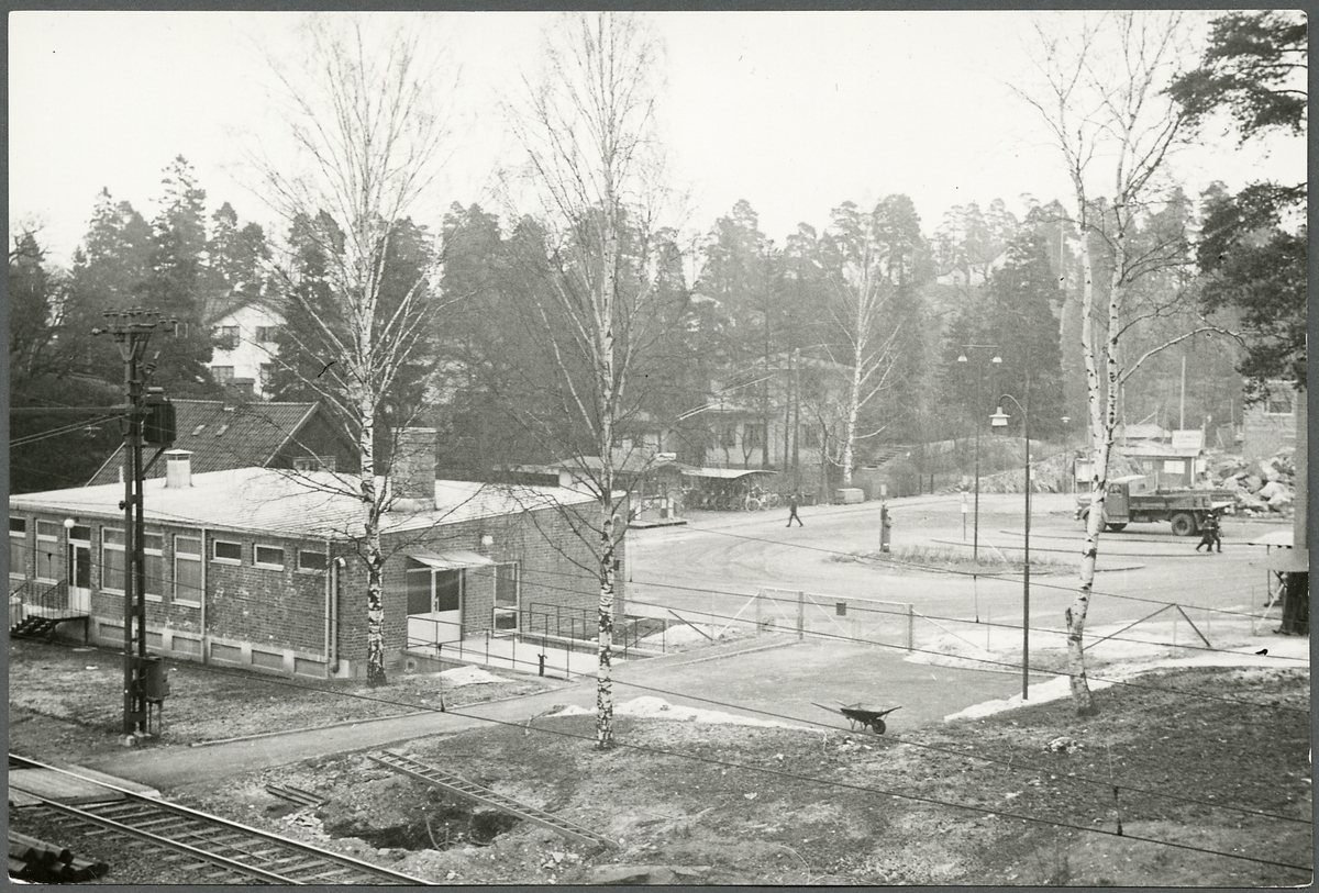 Stuvsta stationshus under åren 1958 - 1980.