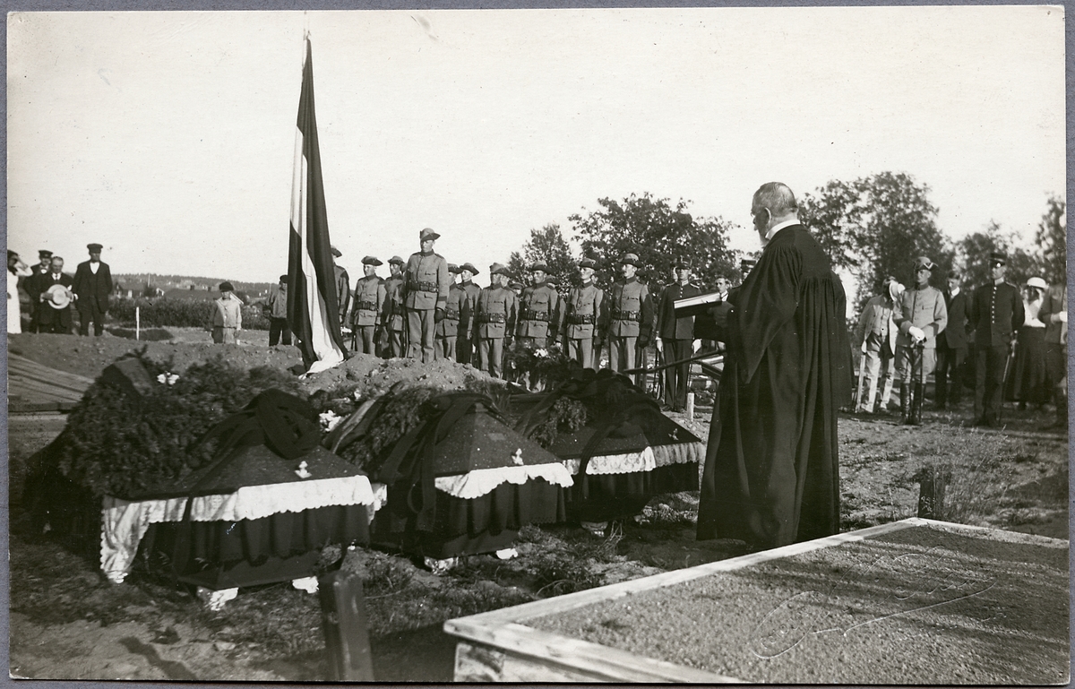 Begravning under krigsåren.
