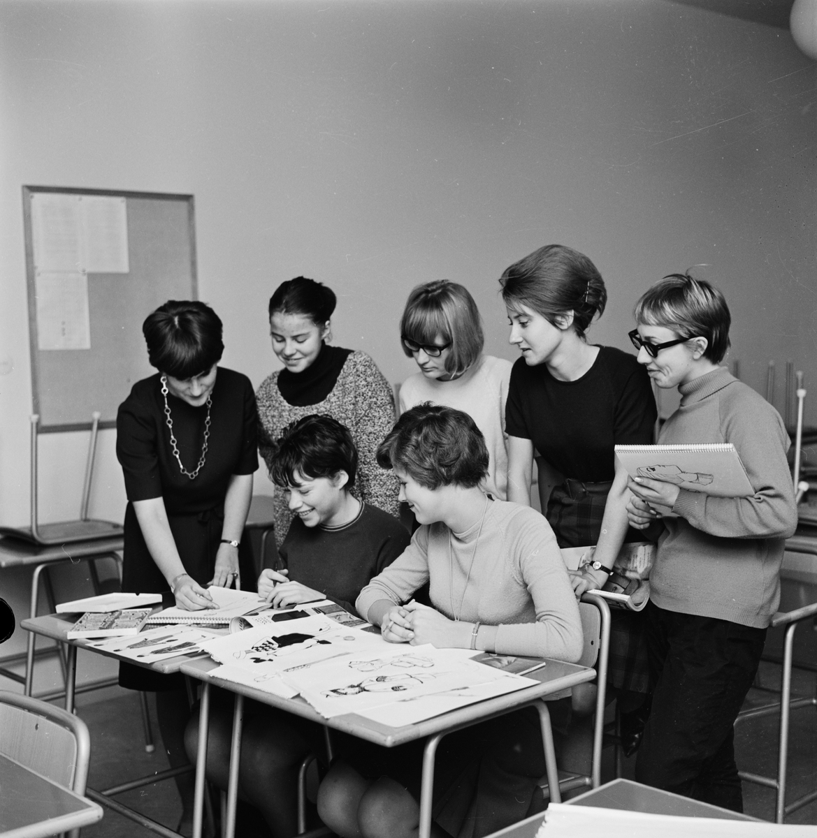 "Modeteckning på kursverksamheten", Uppsala 1964