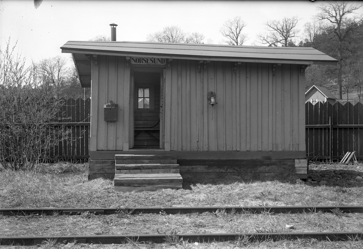 Norsesunds stationshus som låg på linjen mellan Herrjunga - Lerum. Bilden är tagen på Järnvägsmuseums område i Tomteboda.