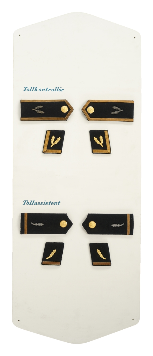 Plansje med eksempler på distinksjoner fra uniformsreglementet av 1958