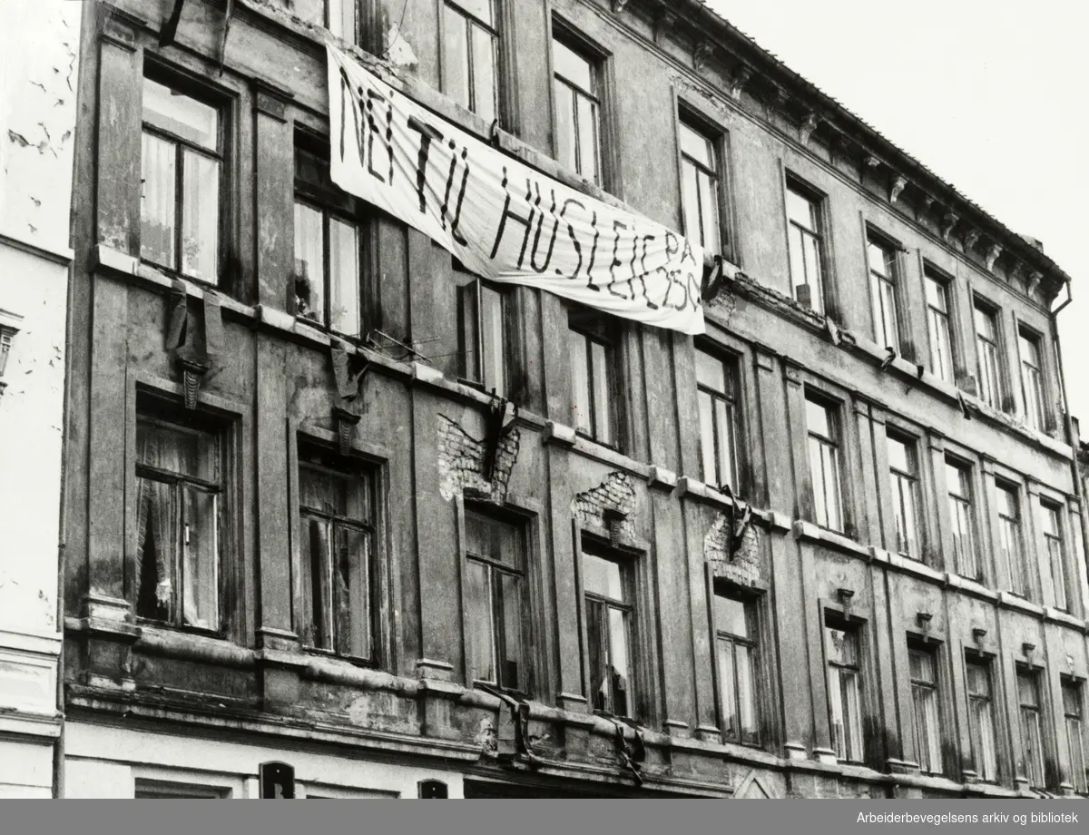 Grønland. Beboere protesterer mot rivevedtak. 9. november 1982