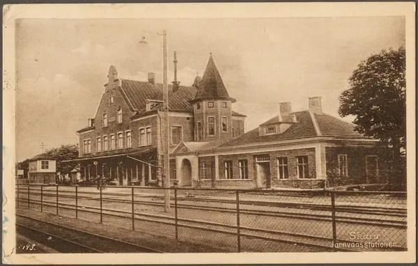 Skara Station. - Järnvägsmuseet / DigitaltMuseum