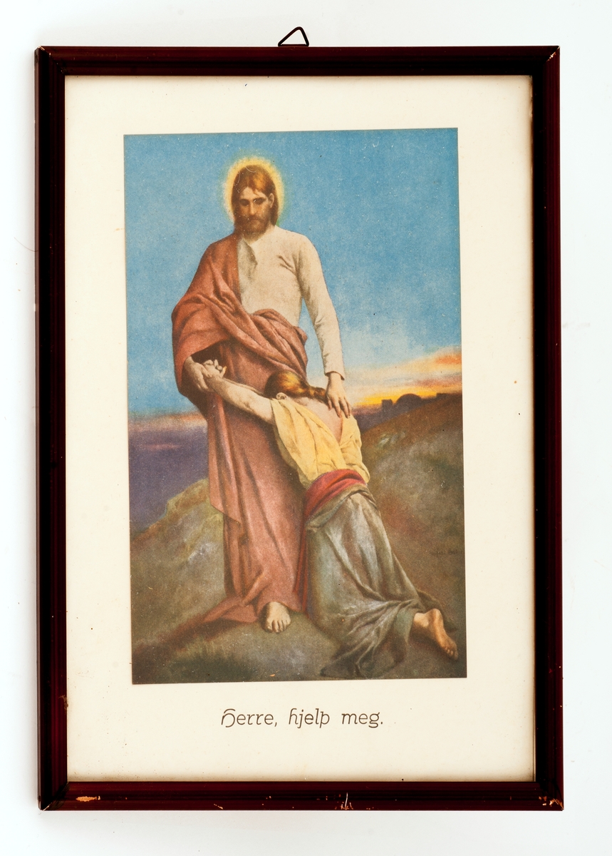 Jesus med knelende kvinne.
